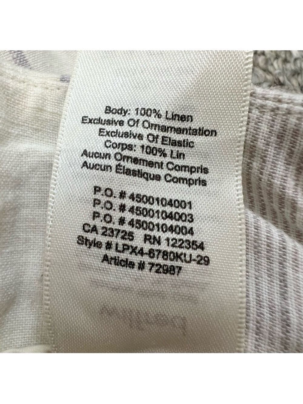 Aritzia Wilfred Gelas 100% linen striped belted paper bag shorts 2 - Picture 11 of 11
